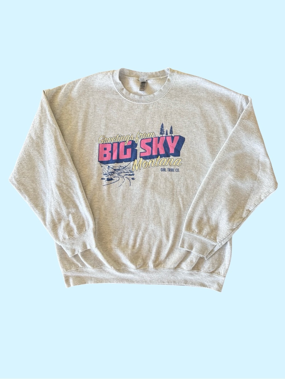 90s / y2k style Montana Big Sky Crewneck graphic Sweatshirt Size XL